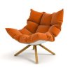 orange cushion chair