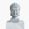 buddha bust marble base