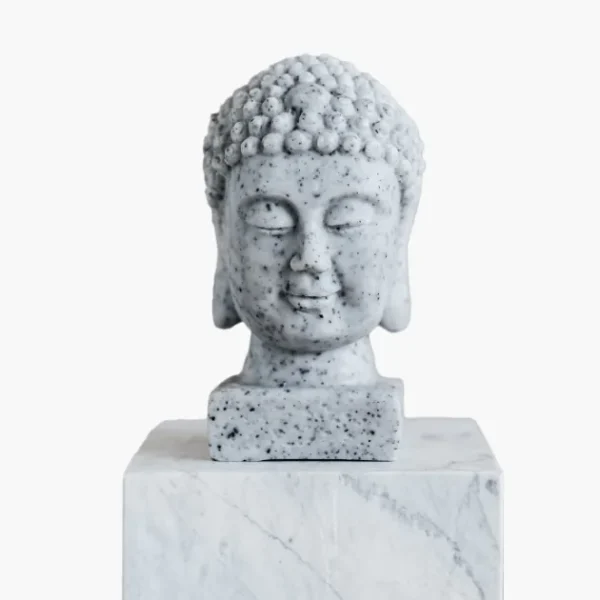 buddha bust marble base