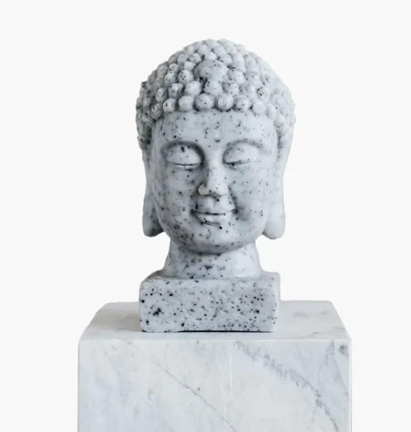 buddha bust marble base